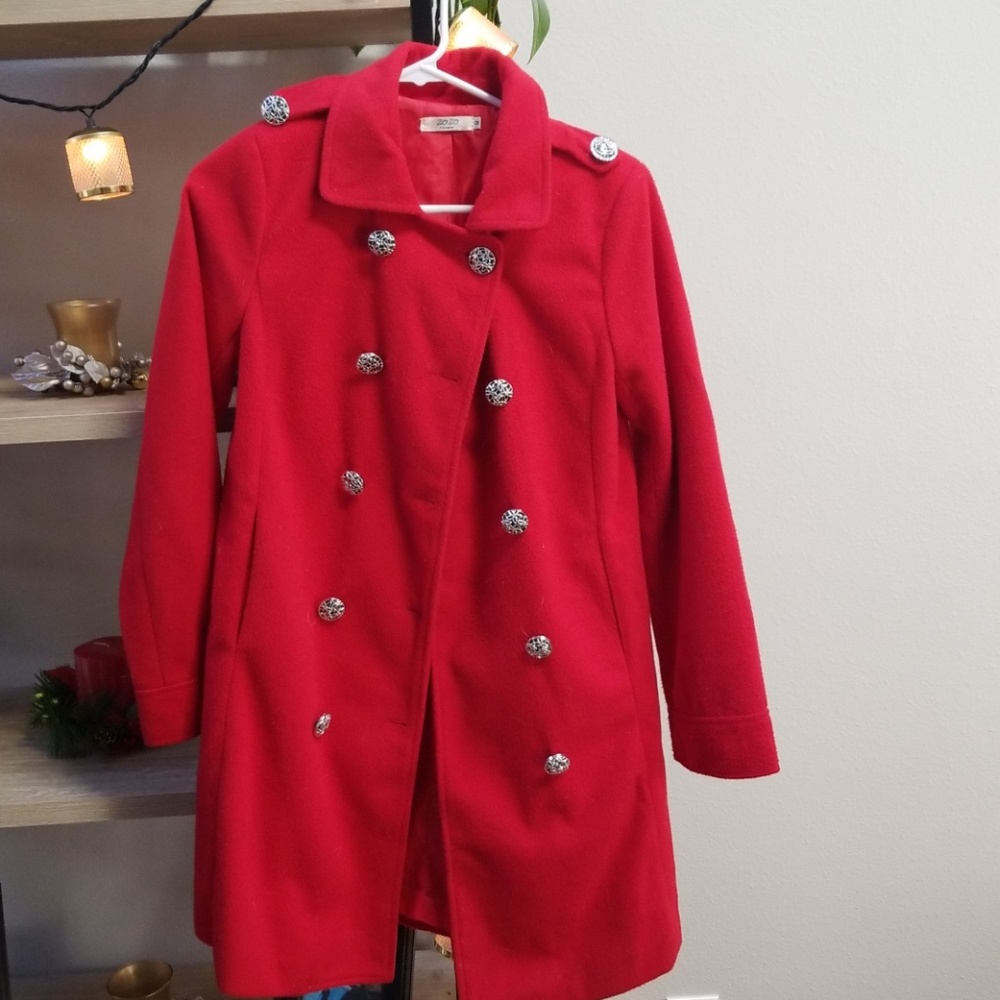 red coat.
